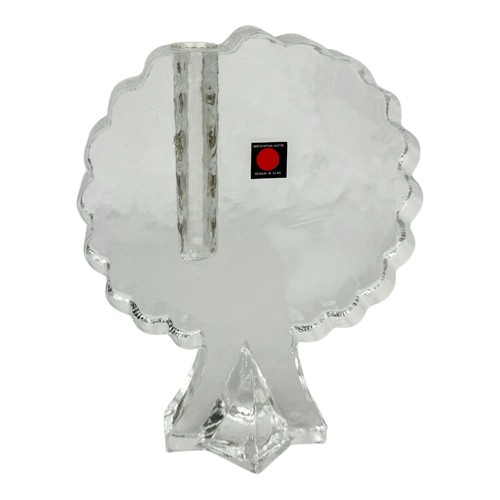 Vintage solid glass block - block, tree
