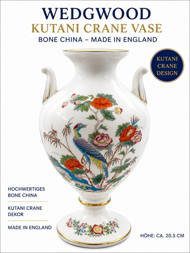 Wedgwood kutani crane vase - wedgwood,