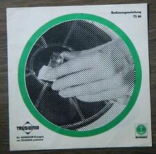 Bedienungsanleitung Schleuder TS 66 Wäscheschleuder Trusioma Karl-Marx-Stadt