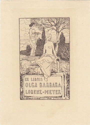 Exlibris bookplate radierung - exlibris,