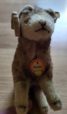 steiff 1512,00 - schöner Widder Wotan Wollplüsch weiß/braun gespitzt stehend KF