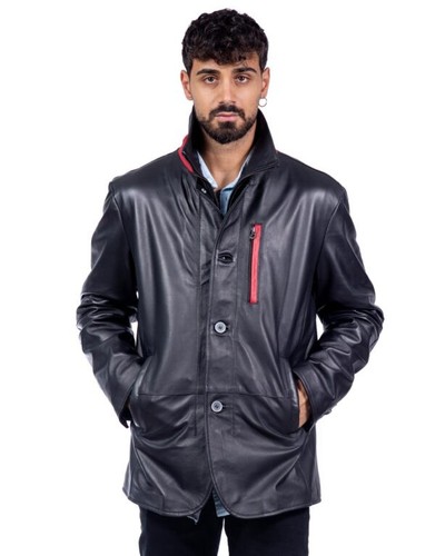 Herren lederjacke schwarz - herren,