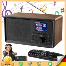 Digitalradio DAB+ mit Fernbedienung - Bluetooth 5.0 Wecker-3.5mm Audioanschluss