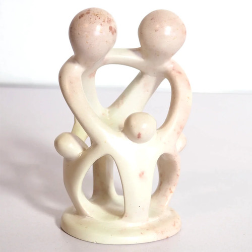 Speckstein skulptur familie - speckstein,