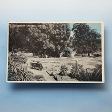 Exeter Postkarte 1958 Devon Rougemont Gärten Bänke Blumenbeete