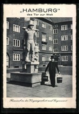 Hamburg, Hummel in der Vergangenheit und in der Gegenwart, Ansichtskarte 