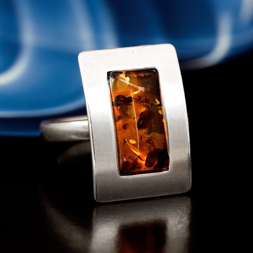 Bernstein silber 925 ring - bernstein,