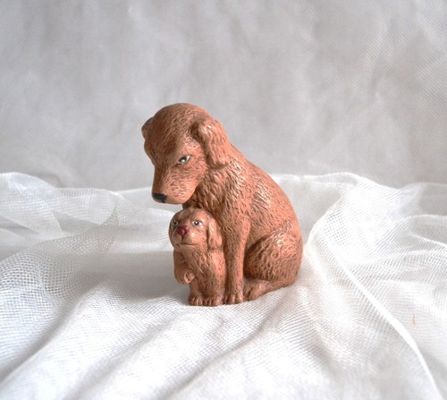 Dekofigur sitzender hund mit - dekofigur,