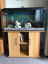 komplettes Aquarium mit Unterschrank, mit Filter, Beleuchtung, Heizung