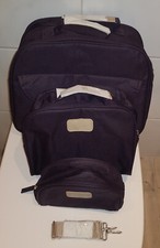 3-teiliges Taschenset Reisetasche Kosmetiktasche Schminktasche dunkelblau Urlaub