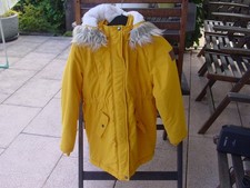 Yigga, Winterjacke - Mantel mit Kapuze, Mädchen, Größe 152, gelb,
