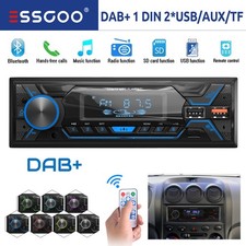 Autoradio mit DAB+ Bluetooth Freisprech 7 Farben 1 DIN MP3 Player USB SD Aux FM