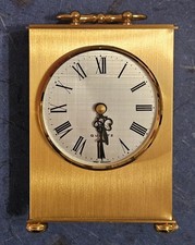 Telenorma Quarzuhr 1977 Messing  751-17 Tischuhr od. Kaminuhr schwere Ausführung