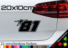 Startnummer 81 Aufkleber