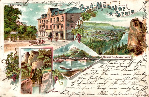 Litho gruss aus - gruss, bad