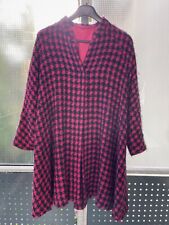 Damenmantel pepita pink schwarz US XL bis XXL | ladies coat pepita pink black