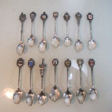 14 Andenkenlöffel  versilbert