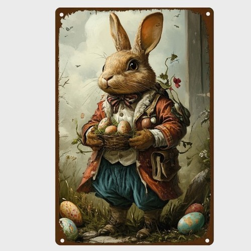 Blechschild hase kaninchen - hase,