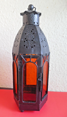 Metall laterne rote - metall,