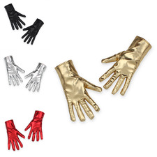 Lack-Handschuhe in Schwarz –