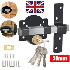 Torschloss Gartensicherung Doppel Weitwurfriegel Felgenschloss 5 Schlüssel 50 mm beidseitig