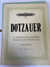 EDITION PETERS Nr.5956 DOTZAUER 113 VIOLONCELLO ETÜDEN BAND 1 (1-34)