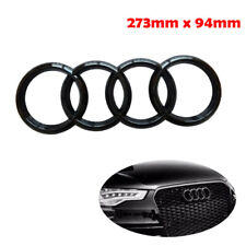 Für Audi Zeichen Glänzend Schwarz Logo Ringe Kühlergrill Edition Emblem Auto
