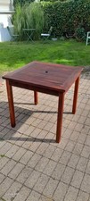Teakholztisch 80×80, Höhe 77, neu geölt