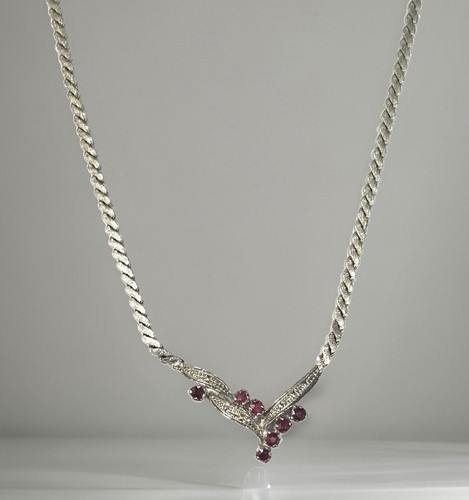 800 silberkette collier - 800/-,
