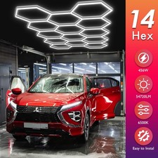 14stk Hexagon Garage LED Lampe Röhren Werkstatt Wand Decken Leuchte Beleuchtung