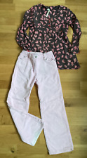 Christian Dior + Pepe Jeans Designer Kombi Gr 116 Samthose & Seidenbluse, Tunika