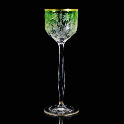 Stängelglas mit gravierten