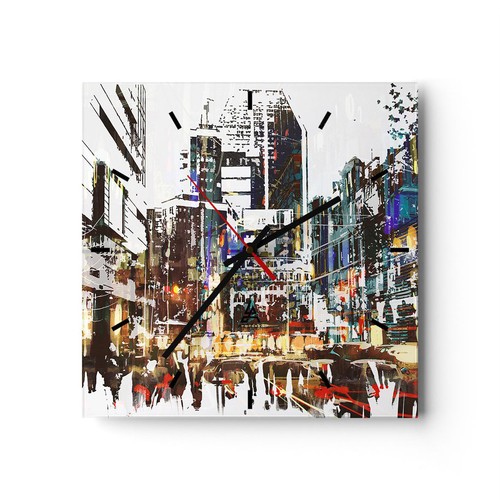 Modern wanduhr 40x40cm quadrat - wanduhr,