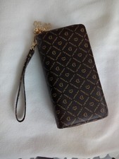 große Damen Geldbörse in braun mit 2 großen Fächern