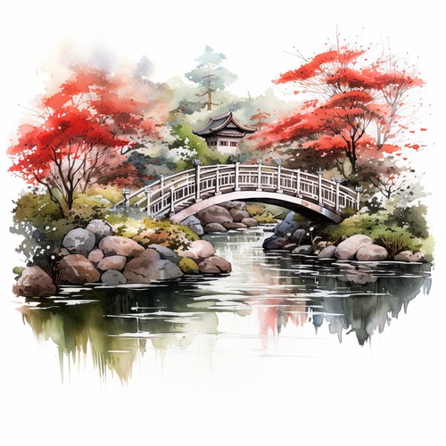 Wandbild japan garten - japan,