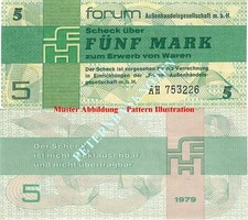 DDR 5 MARK  FORUMSCHECK  1979 Unc  P. FX3 6400#❇️..