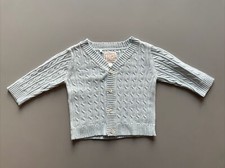 EMILE ET ROSE STRICKJACKE CARDIGAN GR.62 CM 3 MONATE HELLBLAU MIT V-AUSSCHNITT