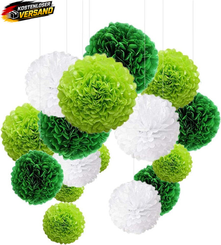 Kinee 24er set grün pompoms - 24er,