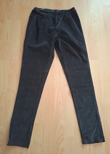 Hose stoffhose samt anthrazit - samt,
