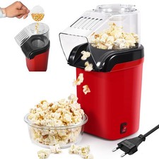 Popcornmaschine 1200W Fettfreie Heißluftzubereitung Popcorn Maker mit Messbecher