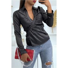 Elegante Damen Wickelbluse