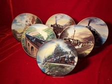 Bradex Dampflokomotiven 6 Sammelteller (komplette Serie) mit Tellerständer