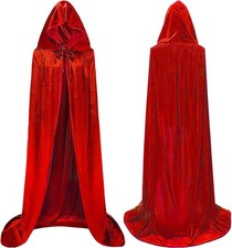 Roter Samt Umhang Kapuze