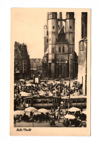 Foto halle markt - markt, 1954