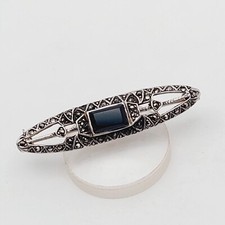 Antik Stil 925 Silber-Brosche