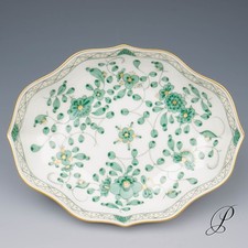 Meissen Gebäckschale 1.Wahl reiche indische Malerei grün NP# 370,- EUR