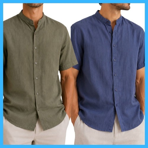 Herren hemd leinenmischung - hemd,