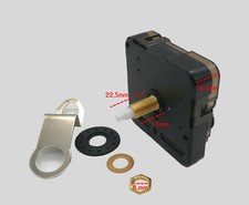 Quarz Uhrwerk lautlos mit Zeiger 140 mm Alu 14 cm schwarz weiß gold Wanduhr lang