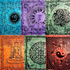 Indien indische orientalische Decke Tagesdecke Stoffe Wandteppich India covers 