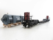 (PAP131) Fleischmann H0 DC Tiefladewagen mit Ladung der DR, ohne VP